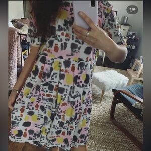 🩷💛 BITTE KAI RAND Abstract Cotton Print Dress